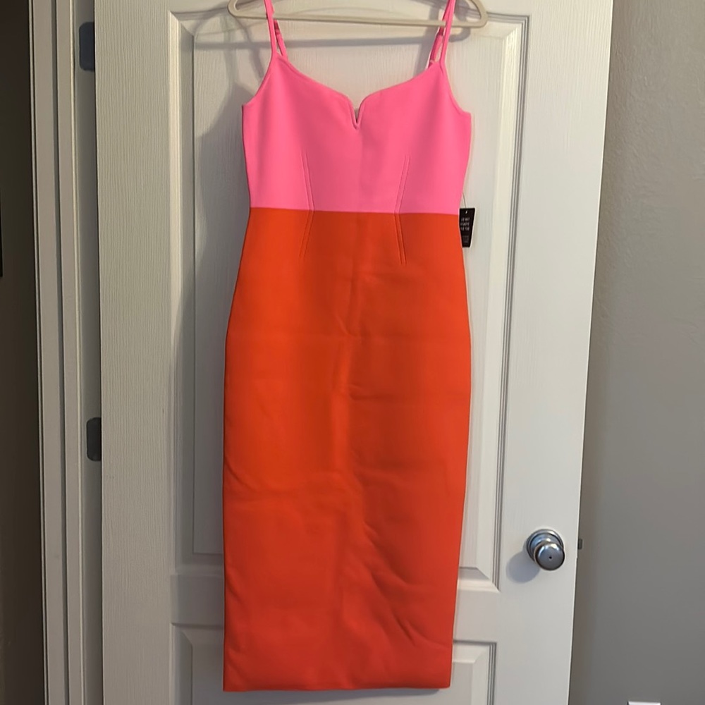Express body contour colorblock sweater dress. Brand new, never worn.